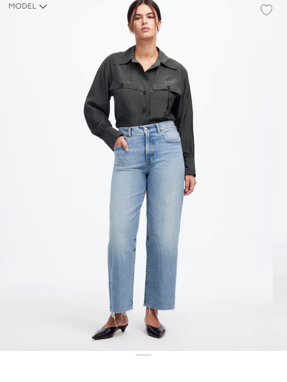 Madewell Light Blue High-Rise Straight Leg Jeans